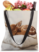 Adorable Baby Deer Sleeping Tote Bag