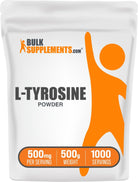 Bulksupplements.Com L-Tyrosine Powder - Sports Nutrition, Amino Acid Supplement - Unflavored & Gluten Free, 500Mg per Serving, 500G (1.1 Lbs) (Pack of 1)