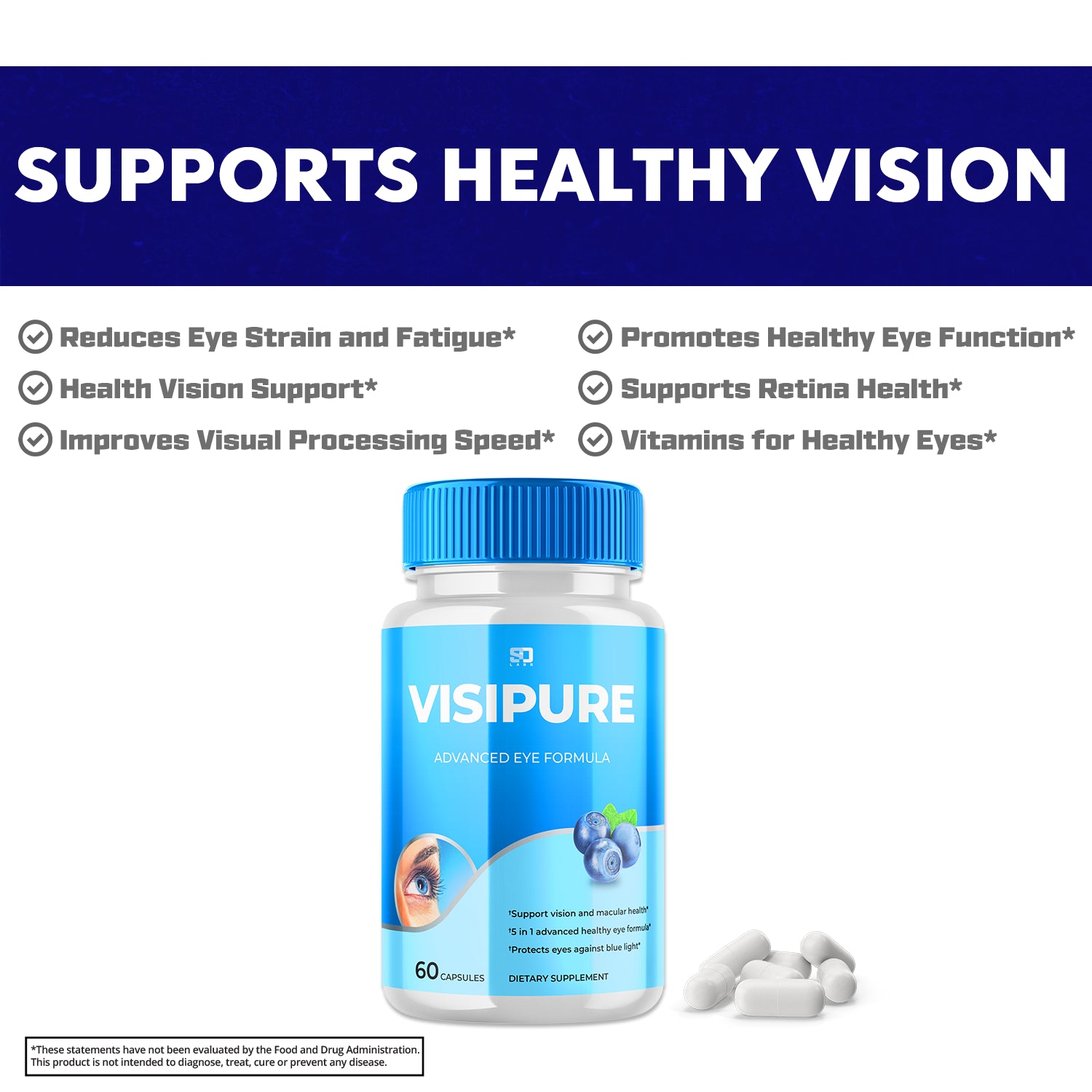 Visipure - Daily Supplement and Support for Visual Wellness(2 Pack)