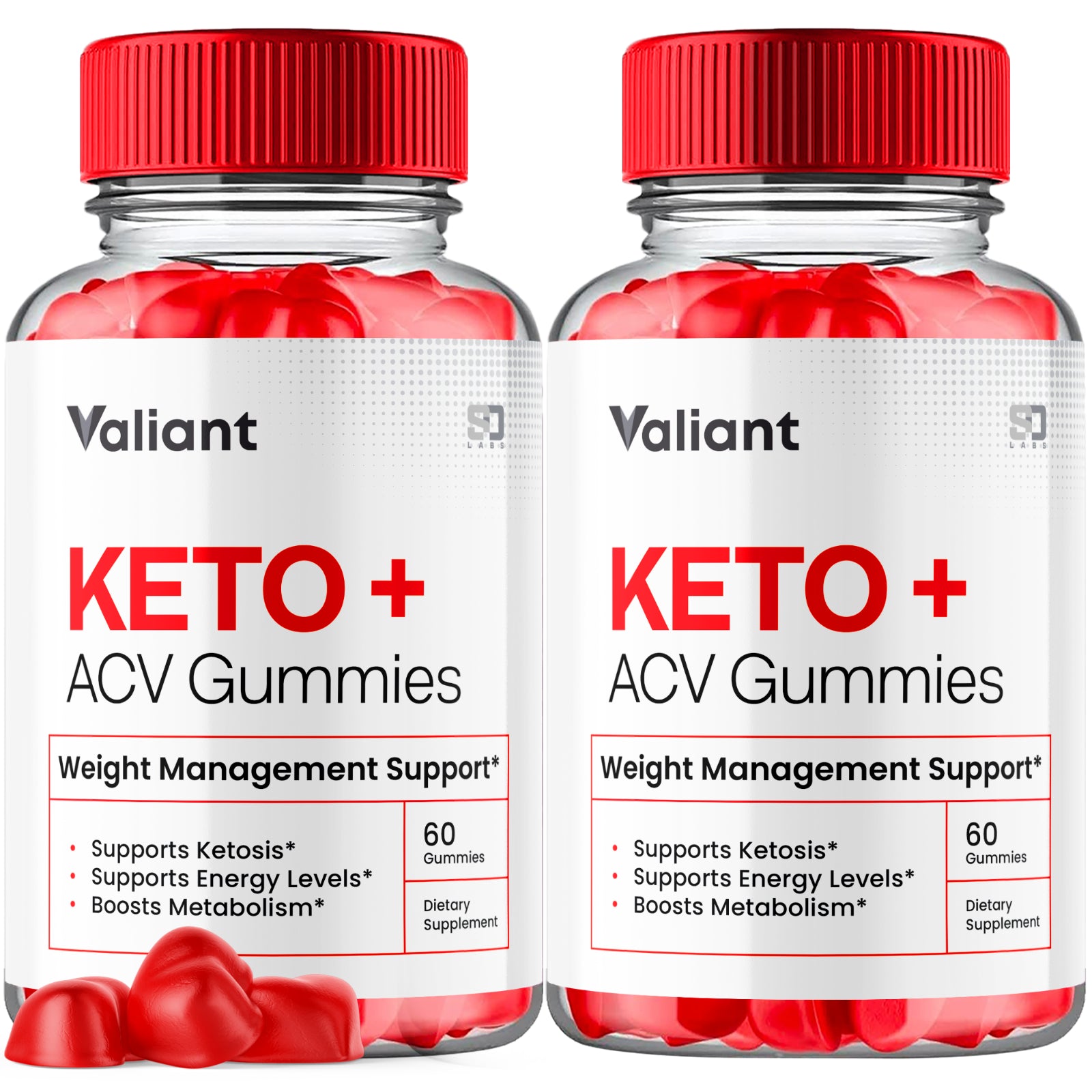 Valiant Keto ACV Gummies Advanced Weight Support 1000MG Formula (2 Pack)