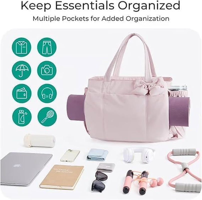 Crush Bow Tote Bag for Women, Fluffy & Lightweight Crush Bow Tote Bag for Women, Perfect for Daily Commuting, Shopping&Travel