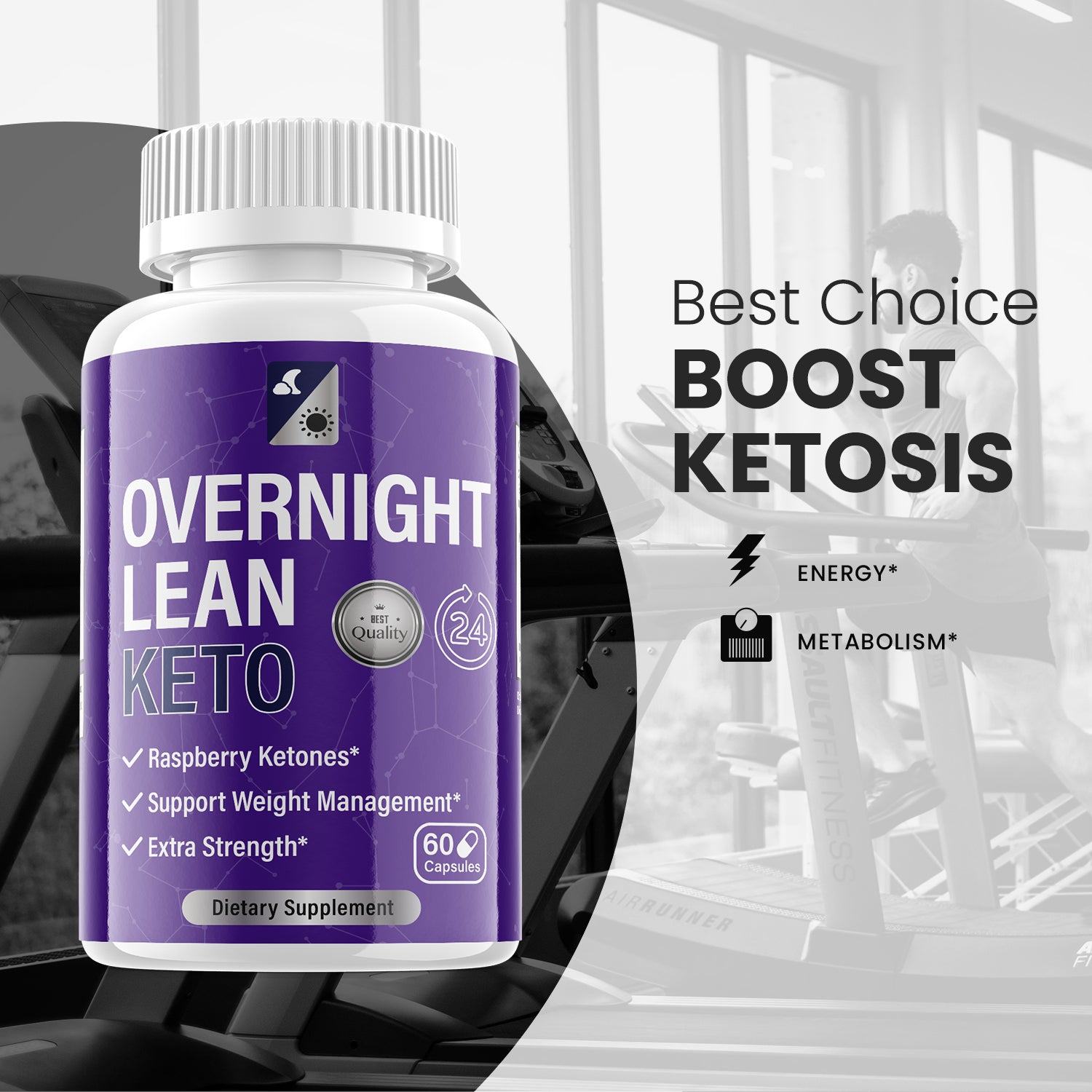 (1 Pack) Overnight Lean Keto Pills - Overnight Lean for Weight Loss - 60 Pills