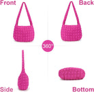 YFGBCX Quilted Tote Bag for Women Puffer Bag Quilted Bag Lightweight Puffy Tote Bag Quilted Padding Shoulder Bag Padded Hobo Crossbody Bag Zip Closure A06-Rose Pink