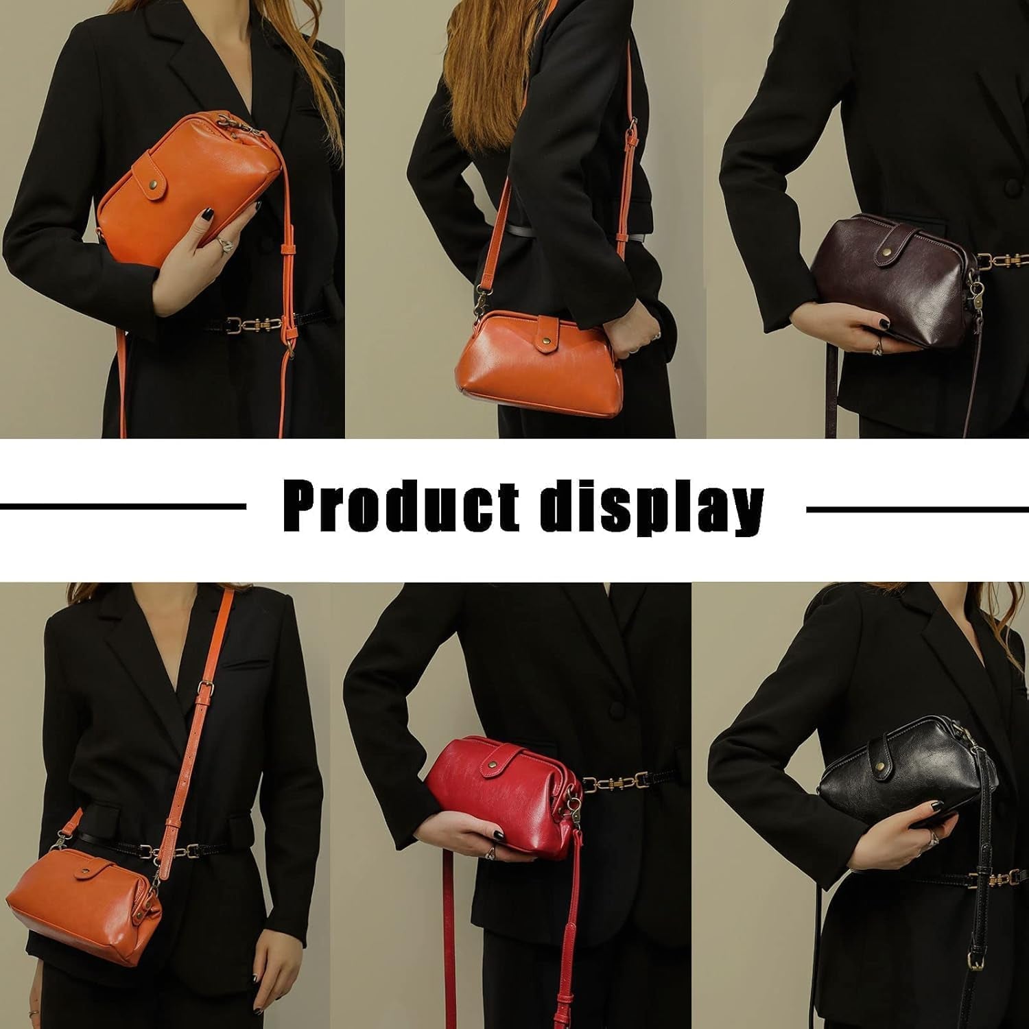 Vintage Doctor Bag Purse for Women – Handmade Leather Shoulder Bag, Retro Crossbody, Small Barrel Travel Handbag