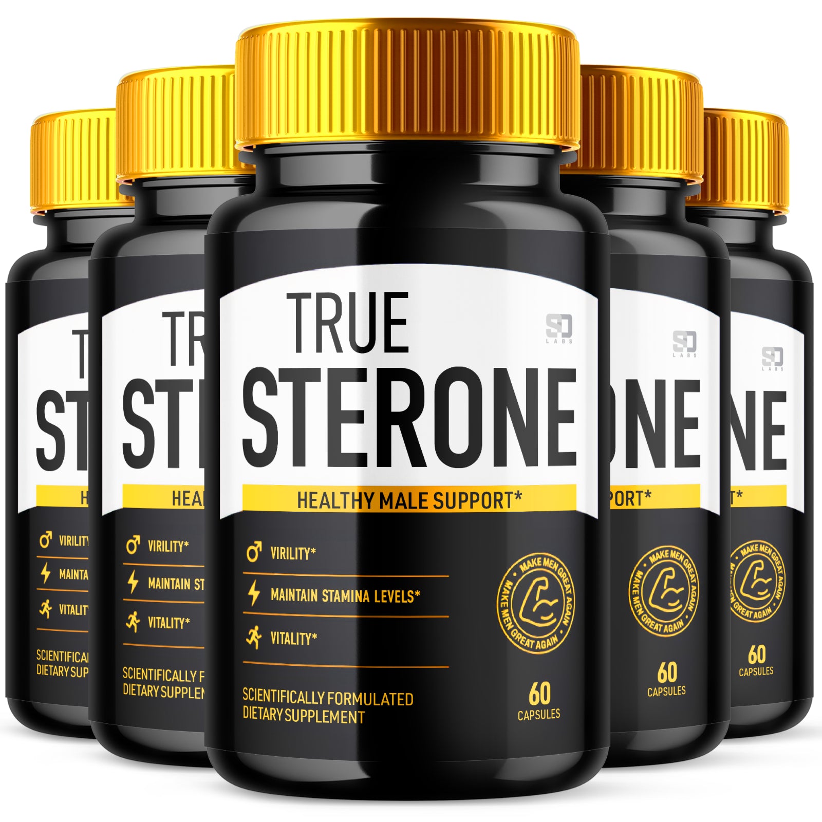 True Sterone Male Pills - Enhances Stamina and Supports Vitality (5 Pack)