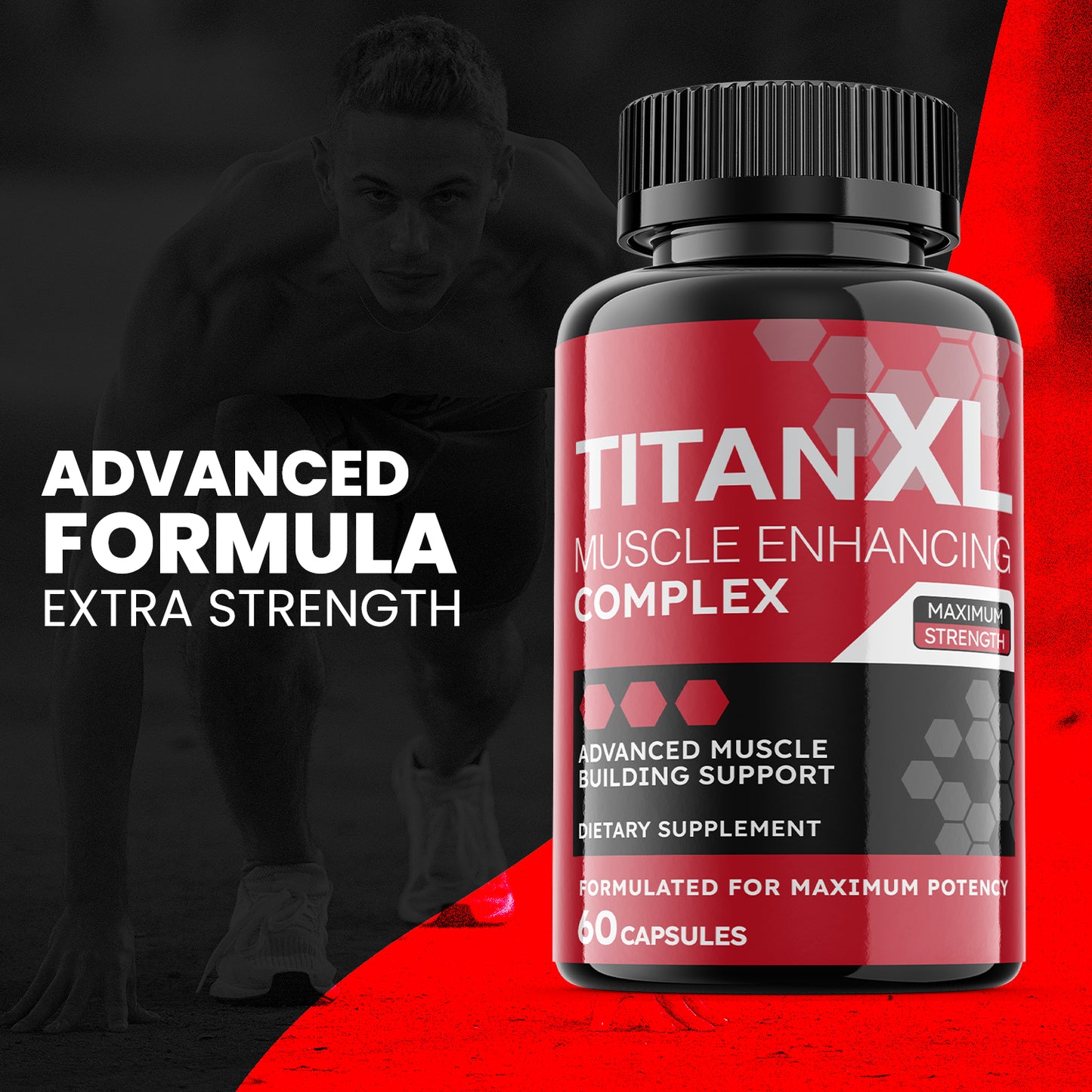 Titan XL - Male Virility - 3 Bottles - 180 Capsules