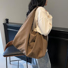 Women Solid Color Draped Tote Bag, Large Capacity Draped Tote Bag, Fashion Versatile Shoulder Purses