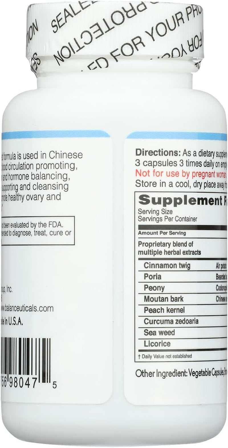 Ovary & Uterus Clean, 500 Mg Dietary Supplement Capsules, 60-Count Bottle