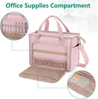 Teacher Tote Bag for Women, Work Tote Bag with Pocket for College and Office, Pink
