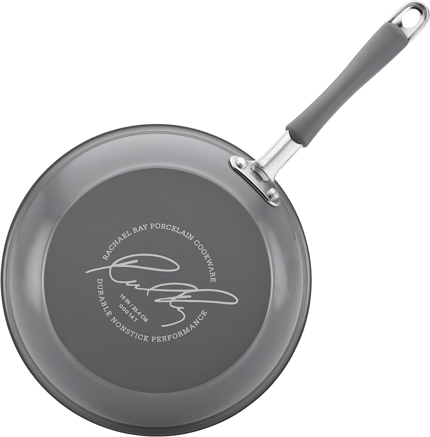 Rachael Ray - 16802 Rachael Ray Cucina Nonstick Cookware Pots and Pans Set, 12 Piece, Sea Salt Gray