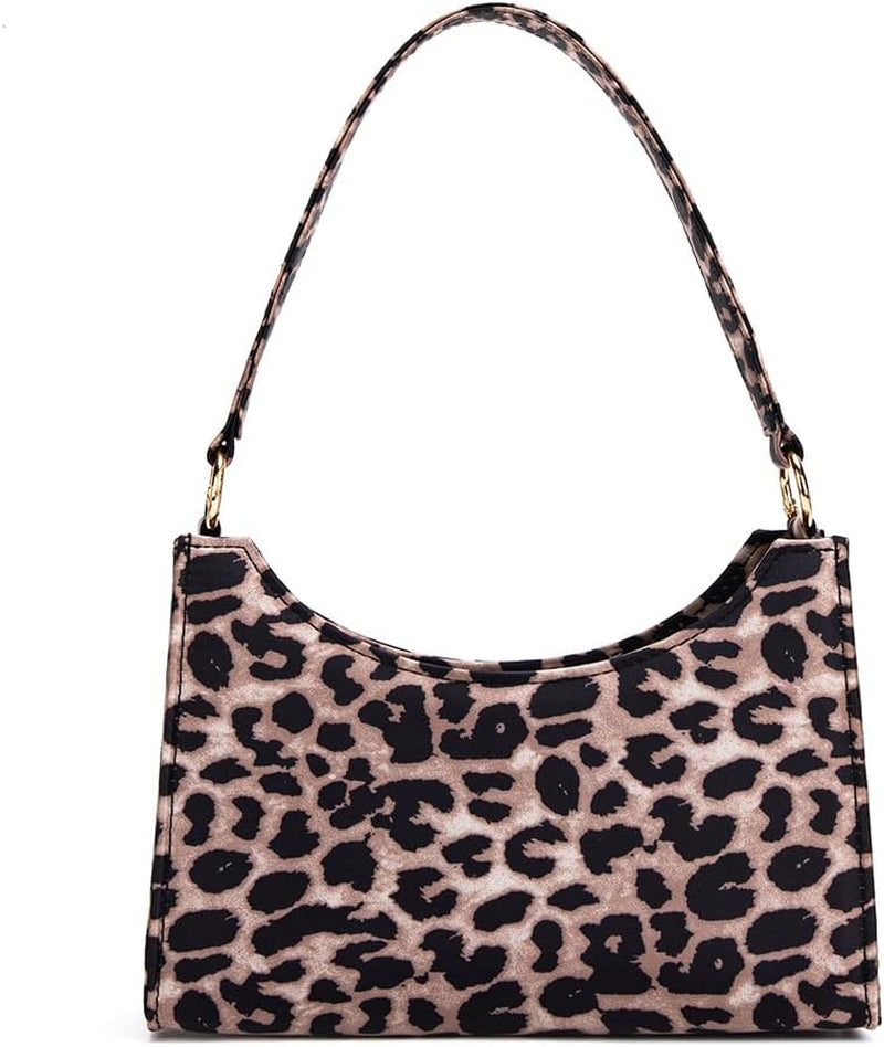 Shoulder Handbag for Women Leopard Print Underarm Purse, Mini Hobo Tote Handbag Fashion Evening Party Bag