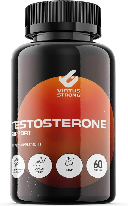 (1 Pack) Virtus Strong - Vegan, Male Vitality Supplement Pills - 60 Capsules