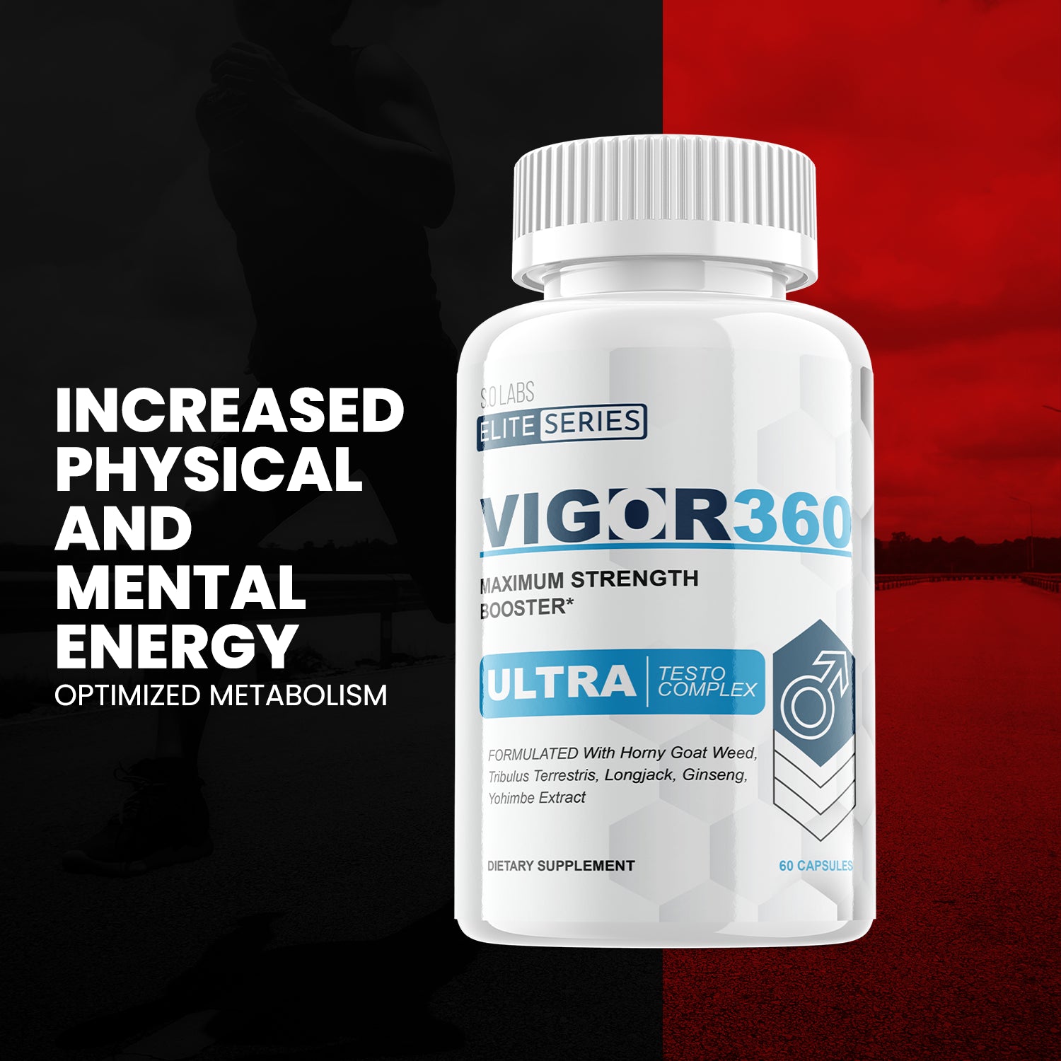 Vigor360 - Male Virility - 5 Bottles - 300 Capsules