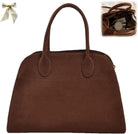 Suede Vintage Tote Bag for Women,Large Capacity Fashion Retro Shoulder Satchel,Adjustable Strap Faux Leather Top Crossbody