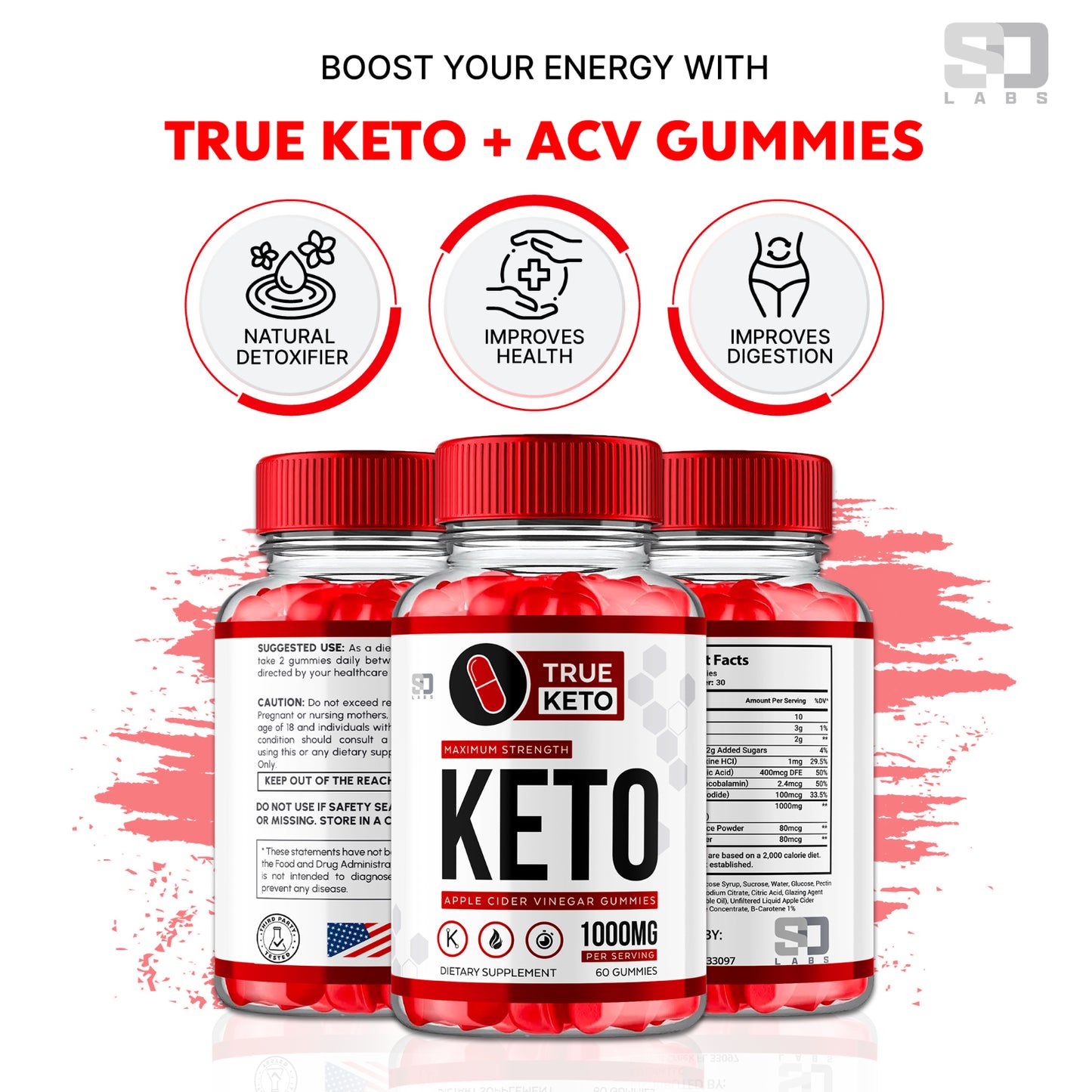 True Keto ACV Gummies - Support Your Wellness and Weight Goals 60 Gummies