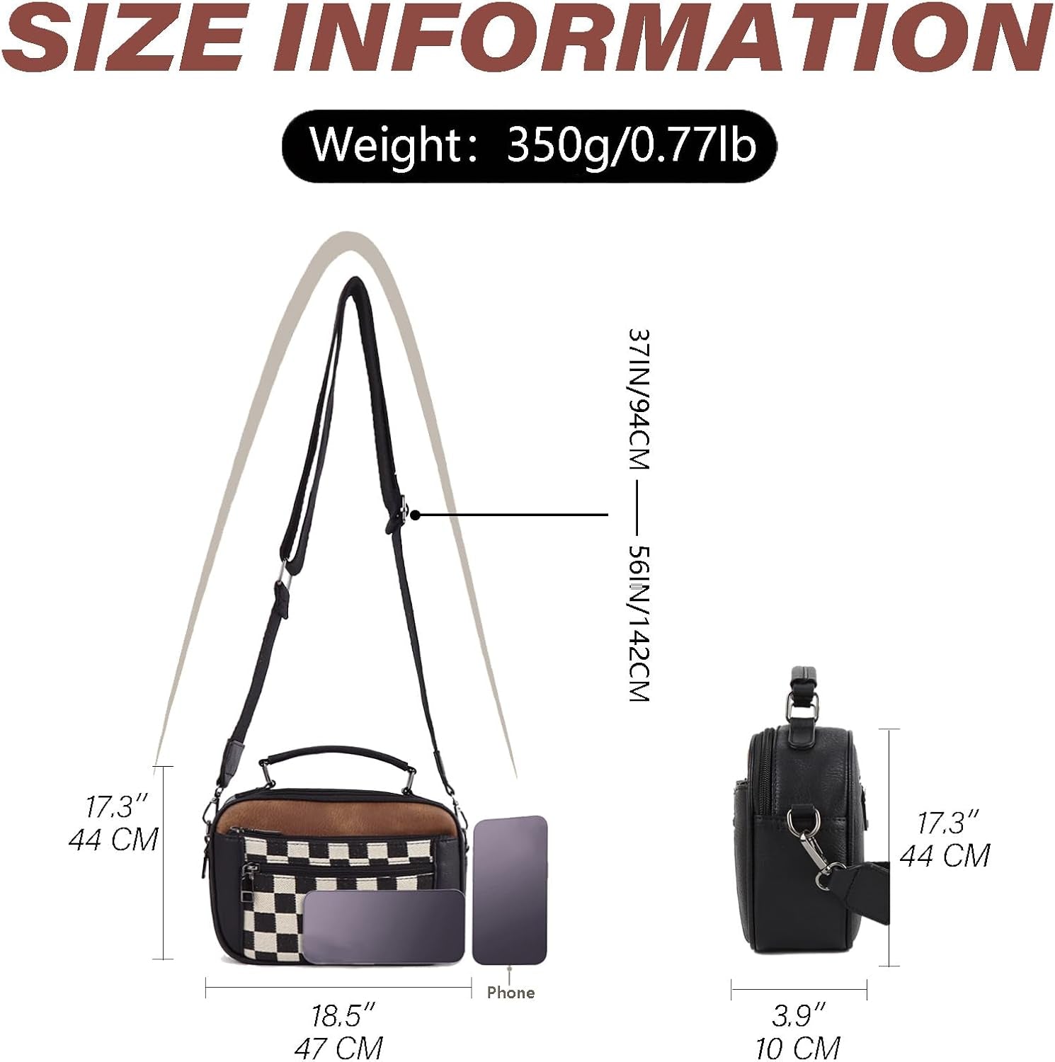 Checkered Crossbody Purse Women Plaid Shoulder Bag Checkerboard Top Hand Tote Bag Leather Hobo Handbags