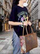 Leather Shoulder Bag Tote for Women Purse Satchel Travel Bag Shopping Carry Messenger Multipurpose Handbag