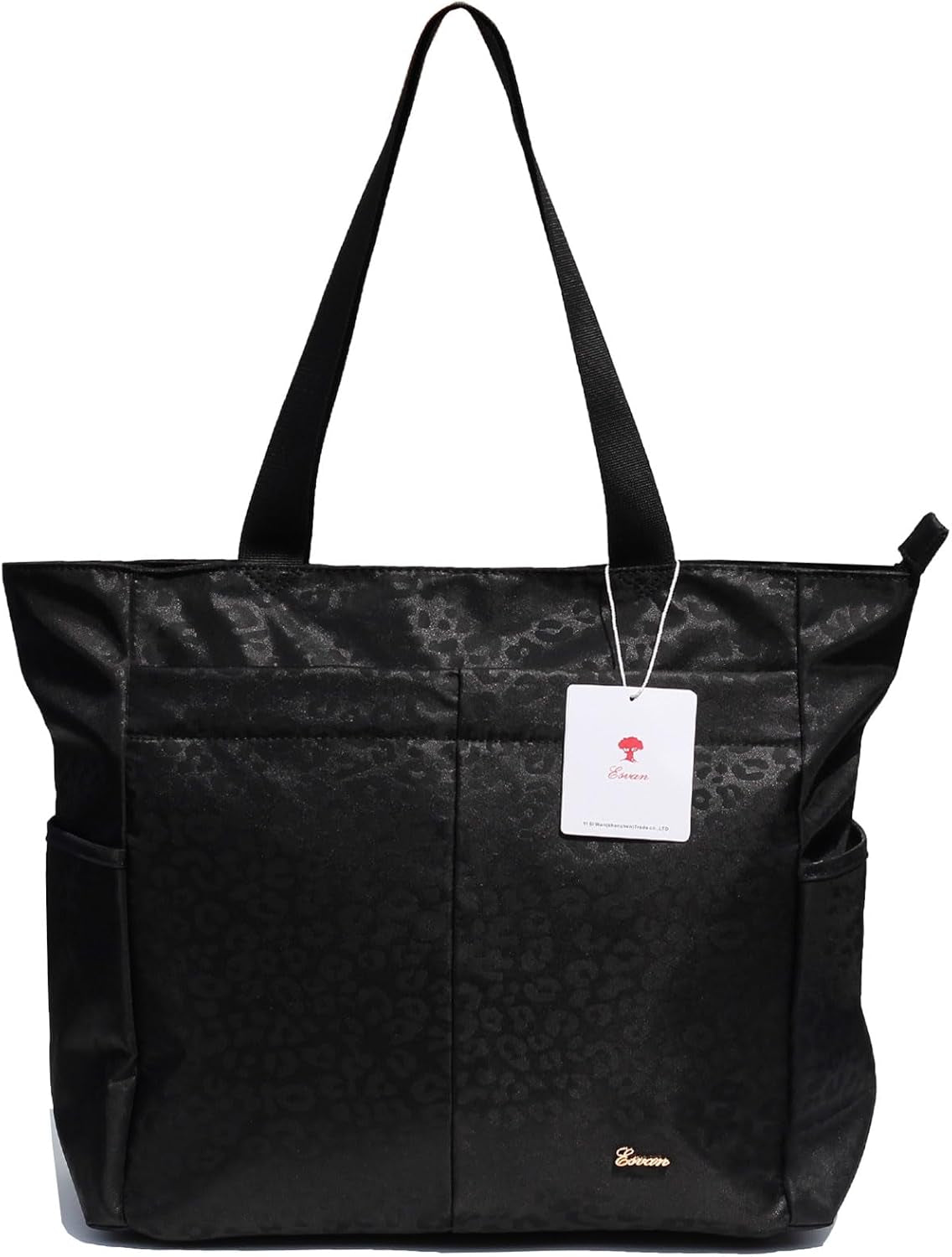 ESVAN Original Floral Tote Bag Large Shoulder Bag with Multi Pockets for Gym Travel Beach Daily Bags