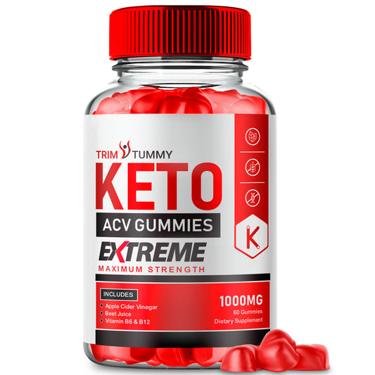 Trim Tummy Extreme ACV Gummies, Keto Weight Loss Gummies (60 Gummies)