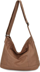 VASCHY Canvas Messenger Bag, Lightweight Casual Crossbody Slouchy Shoulder Hobo Side Bag Purse for Men and Women