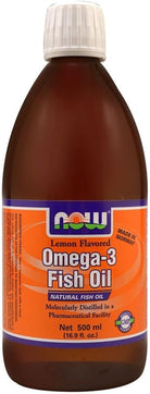 Omega-3 Fish Oil, Lemon Flavored - 16.9 Fl. Oz (500 Ml) by NOW