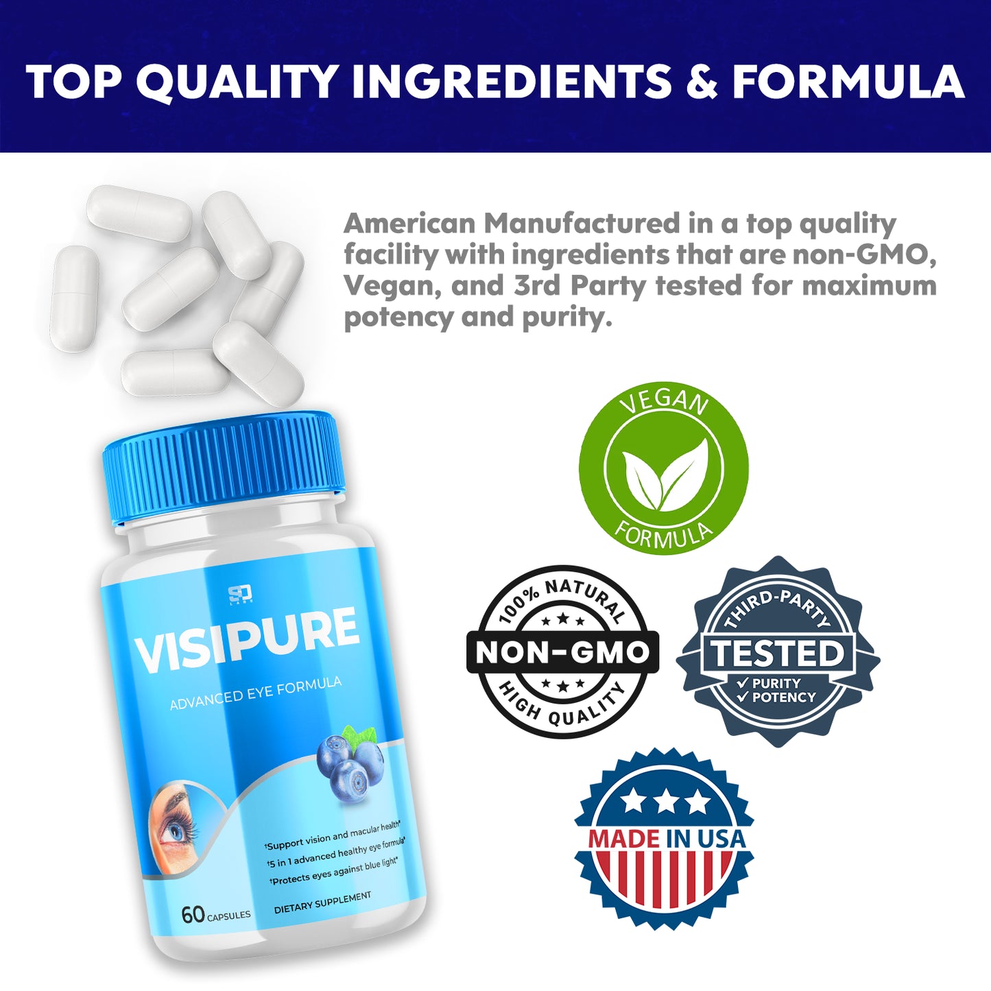 Visipure - Daily Supplement and Support for Visual Wellness (5 Pack)