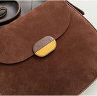 Slouchy Suede Saddle Bag Women Underarm Crescent Shoulder Hobo Bags Satchels Crossbody Purse Trendy Top-Handle Tote Handbag