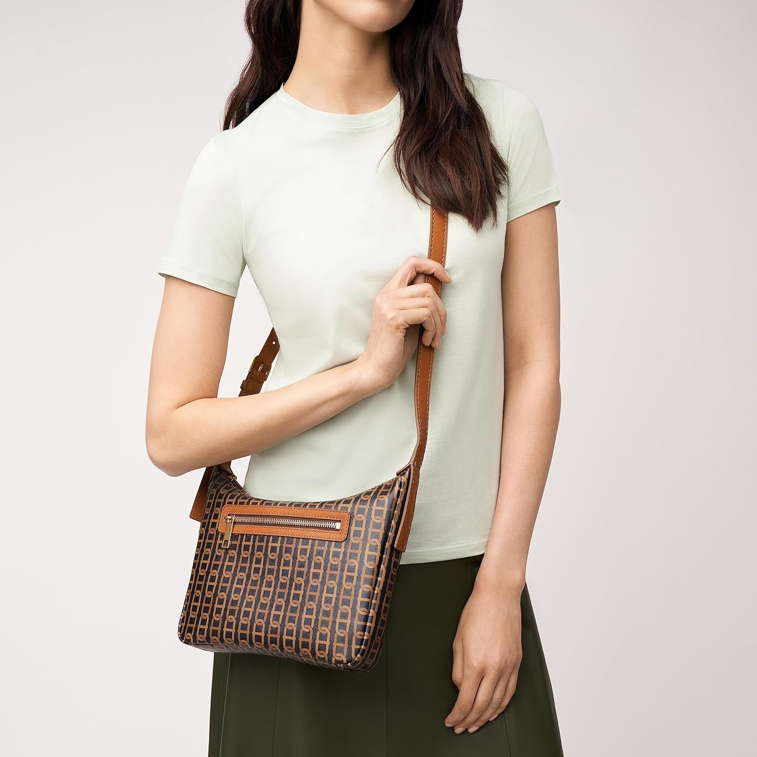 Fossil Women'S Cecilia Leather Crossbody Purse Handbag for Women