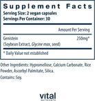 Vital Nutrients Genistein | Easily Absorbed Isoflavones for Bone Health Support* | Vegan Supplement | Gluten and Dairy Free | Non-Gmo | 60 Capsules