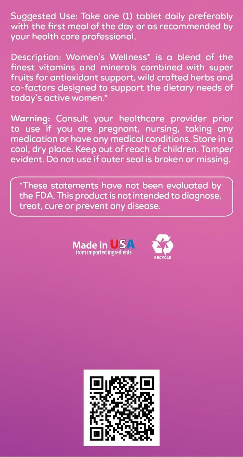 Bio Nutrition Women Wellness Tabs, 60 Count