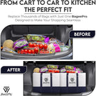 2Pack Collapsible Tote Bags | Large Reusable Grocery Bag | Heavy Duty Shopping Bag with Handles for Food and Storage