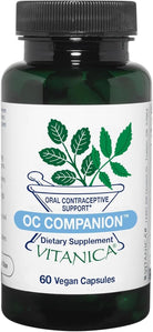 Vitanica OC Companion, Oral Contraceptive Support Supplement, Dandelion, Borage Seed Oil, DIM, Bromelain, Probiotic & More, Vegan/Vegetarian, 60 Capsules