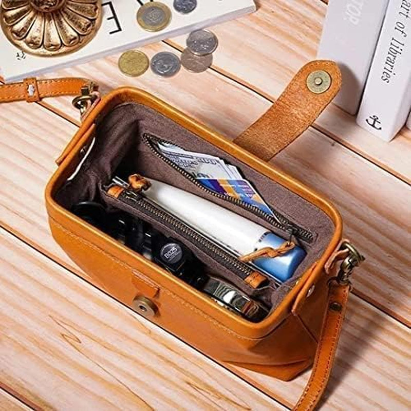 Vintage Doctor Bag Purse for Women – Handmade Leather Shoulder Bag, Retro Crossbody, Small Barrel Travel Handbag