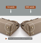 28 Waxed Thread Leather Handmade Bag - Original Version Top-Grain Cowhide Leather Crossbody & Tote Bag for Women