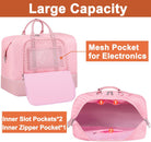 Travel Weekender Bag for Women, Overnight Bag with Shoe Compartment, Oversized Travel Duffel Bag Carry on Tote with Trolley Sleeve 21" for Weekend Travel Business Trip