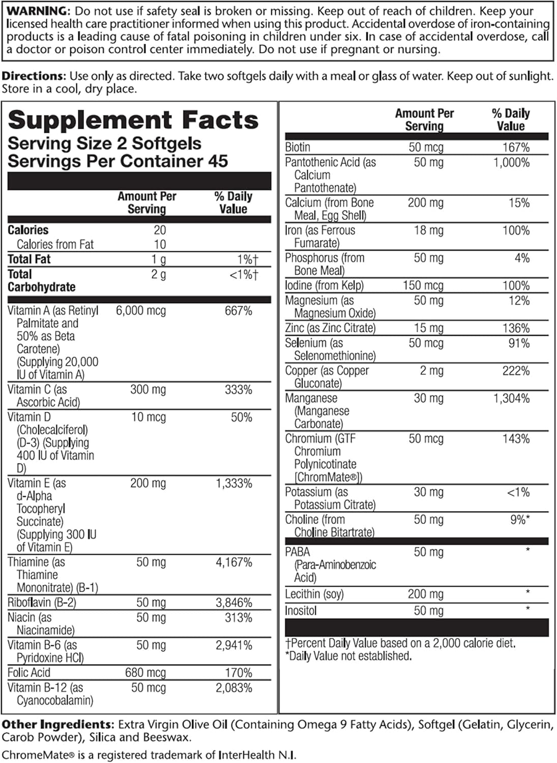 SOLARAY Provide Multivitamin | Two Daily | 90 CT