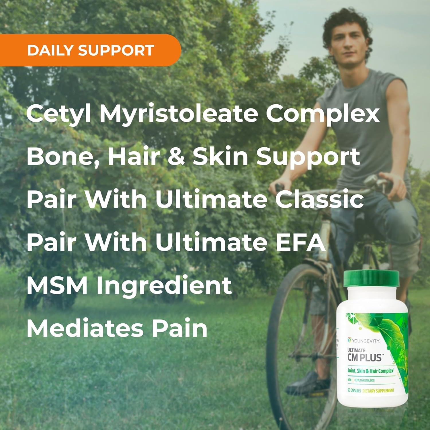 Youngevity Ultimate CM Plus™ - Patented Joint Health Support & Pain Support Supplement MSM & Cetyl Myristoleate - Muscle and Joint Health Cmcomplex - (90 Capsules)