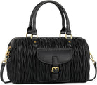 TIBES Vintage Barrel Bag for Women - Vegan Leather Purses and Handbags Satchel Bags for Women, Ladies Top Handle Handbags