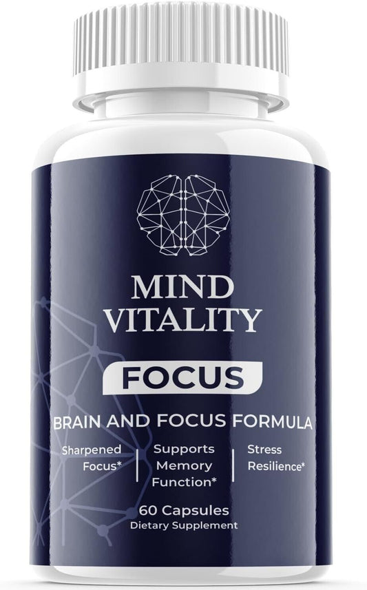 (1 Pack) Mind Vitality Focus Nootropic Supplement - Brain Productivity Support