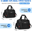 Underseat Carry on Luggage Bag Airplanes Personal Item Bag, Weekender Overnight Gym Tote Bag Travel Duffel Bags for Men Women