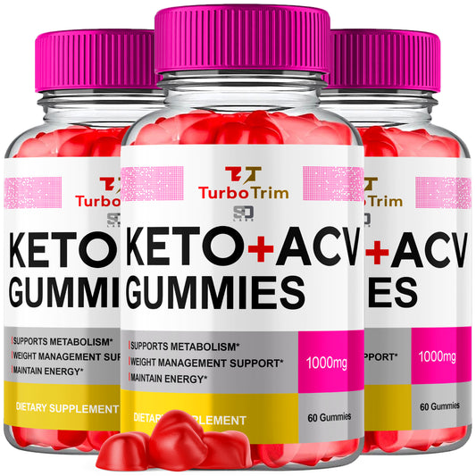 Turbo Trim Keto ACV Gummies Support Metabolism & Weight Management (3 Pack)