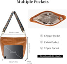 Hobo Bags for Women Crossbody Purse Vegan Leather Shoulder Handbag Guitar Strap Purses Boho Tote Work Bucket Bag