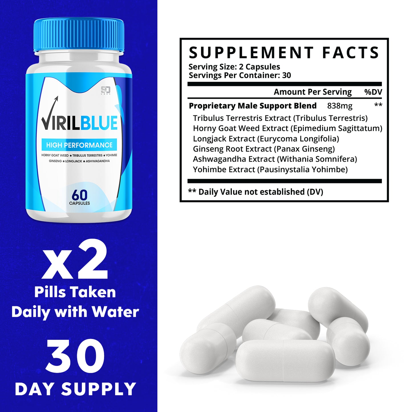 Virilblue Male Capsule High Performance (5 Pack)