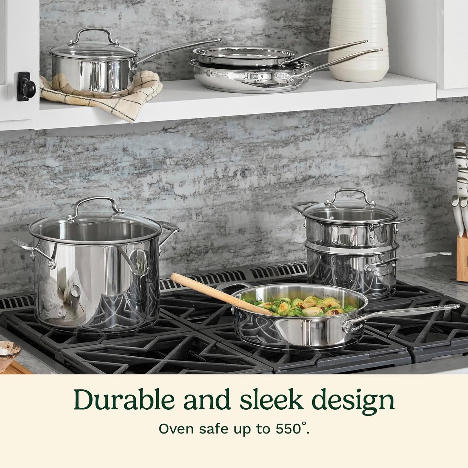 Cuisinart 11-Piece Cookware Set, Chef'S Classic Stainless Steel Collection 77-11G