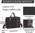 VASCHY Laptop Bag for Men, Vintage Canvas Water Resistant 15.6 Inch Messenger Bag Business Briefcase Shoulder Bag