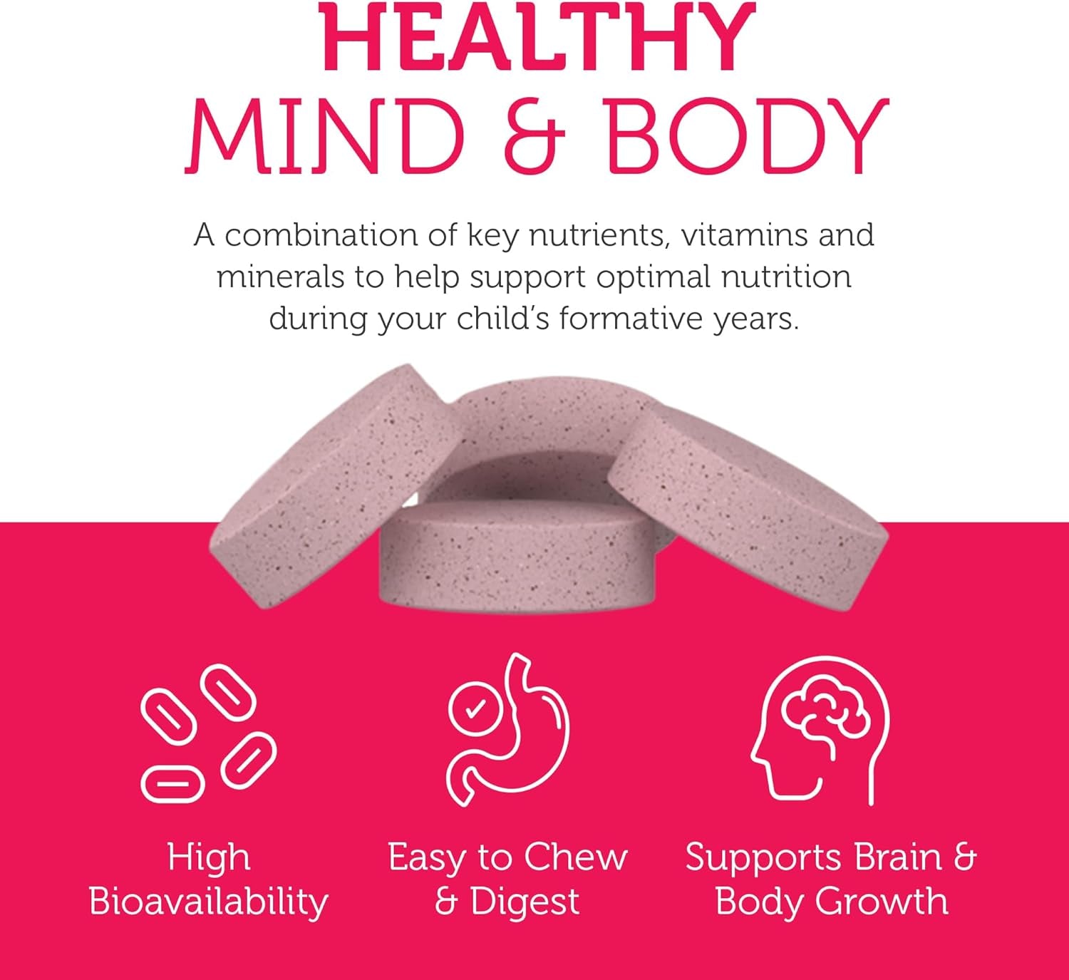 Zahler Kids Multivitamin Chewable Vitamin Tablet - Complete One Daily Vitamins Supplement - Contains 20+ Minerals & Vitamins for Kids & Toddlers - Kosher Multivitamins Cherry Flavor (90)