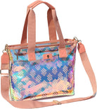 Iridescent Soap Bubble Clear Tote Bag – Stadium Approved with Bag-In-Bag Shoulder Design for Concerts, Beaches, Events