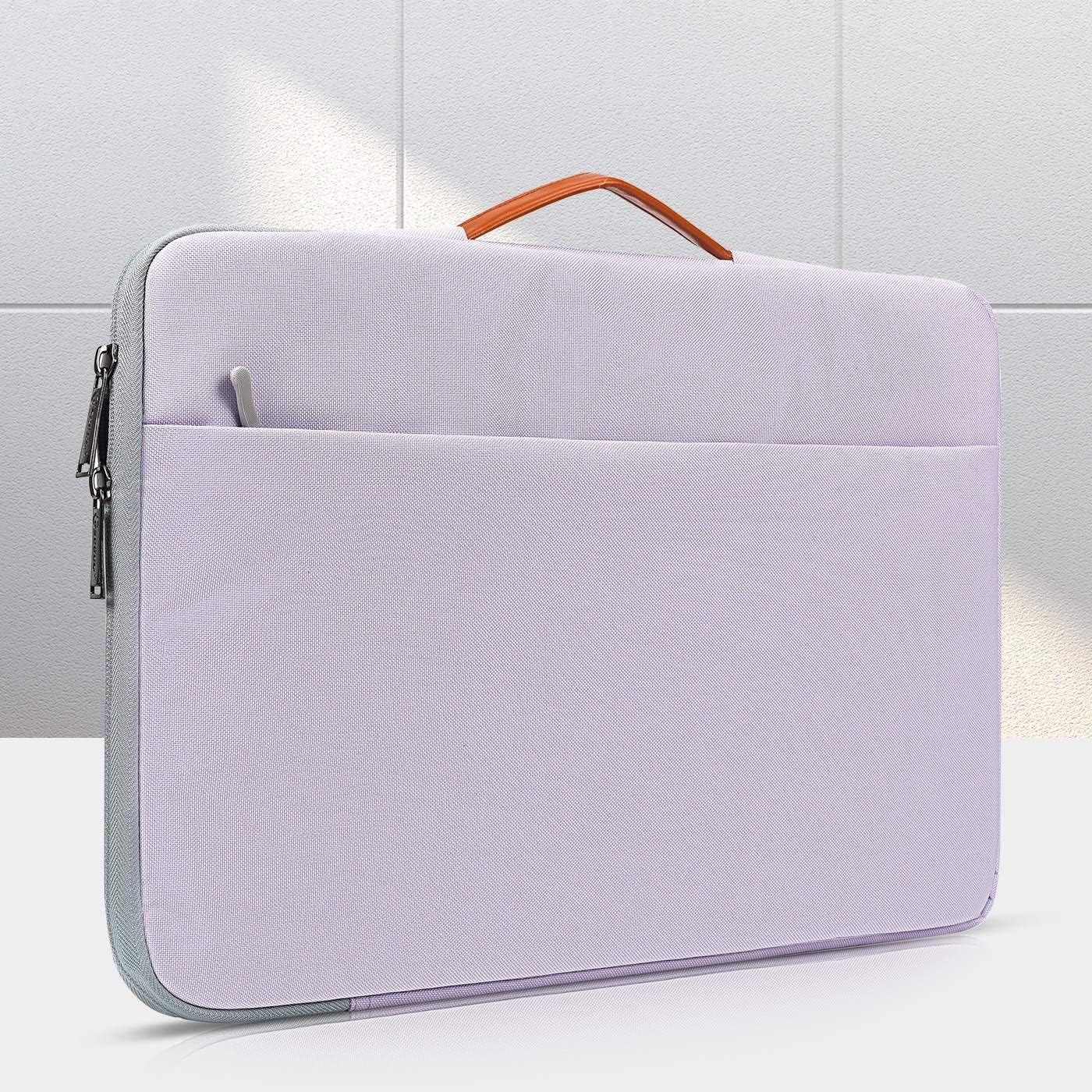 17.3 Inch Laptop Sleeve Case Briefcase Bag for HP 17.3 Laptop, HP Pavilion 17/ Envy 17T/ PROBOOK 17, Dell Inspiron 17, Lenovo ASUS ACER MSI 17.3 Waterpoof Computer Bag -Purple