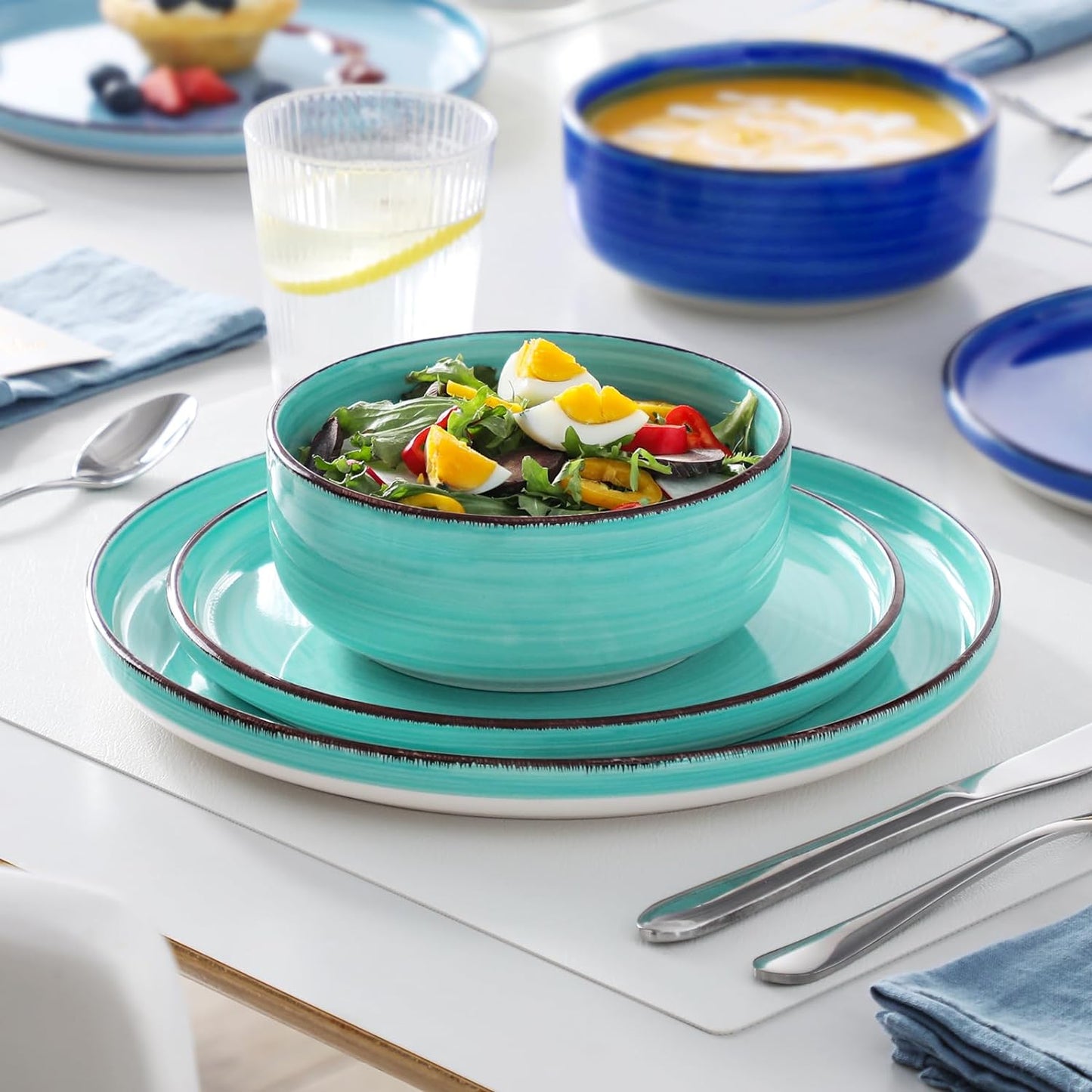 Vancasso Bonita Blue 12 Pieces Dinnerware Sets