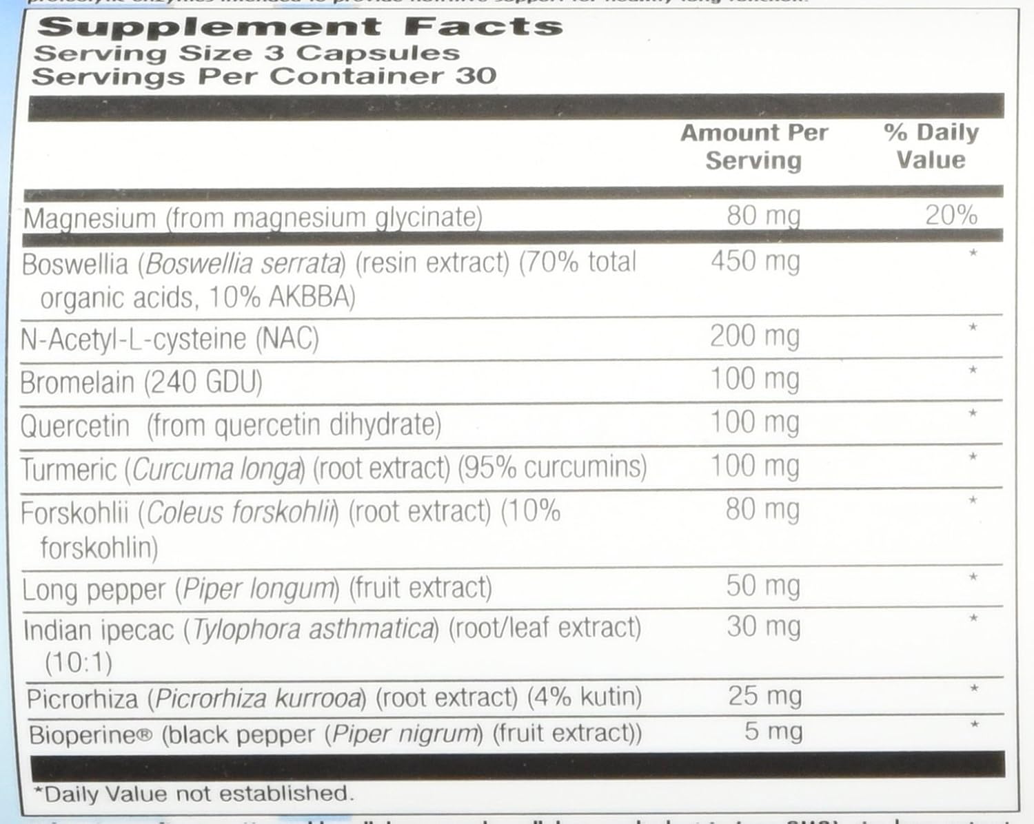 Nutra Biogenesis Pulmonary Factors - NAC & Boswellia Extract Capsules, Digestive Cleanse Support and Joint Comfort for Adults - 90 Veggie Capsules